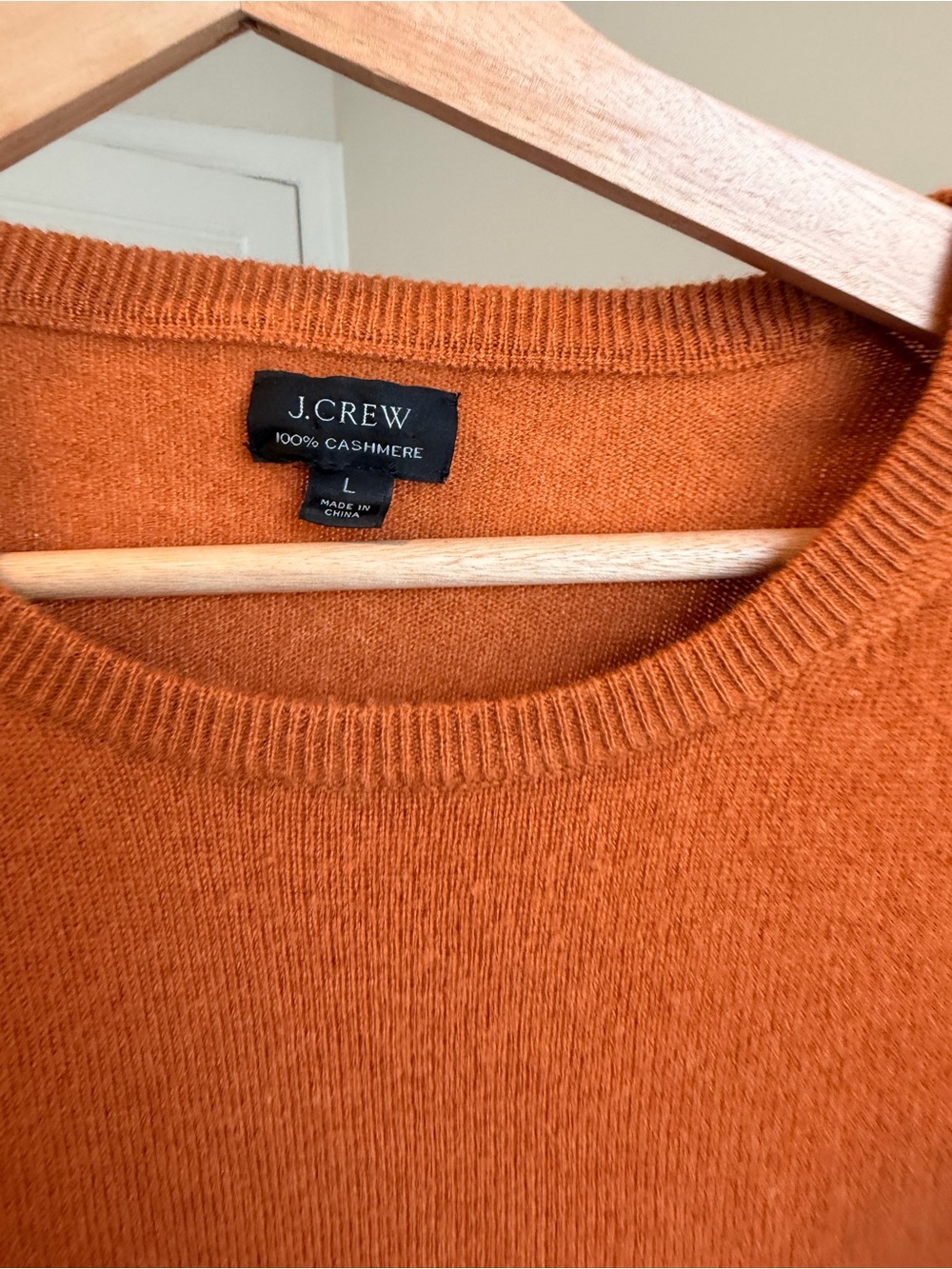 J.Crew 100% Cashmere Crewneck Sweater - Burnt Orange